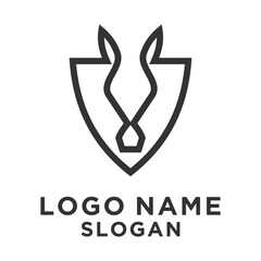  front shield horse head vector logo