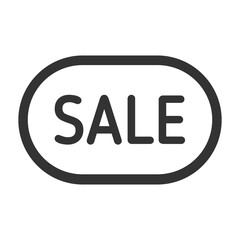sale vector icon. sale button for black friday sales company. glyph icon for web and ui isolated on white background