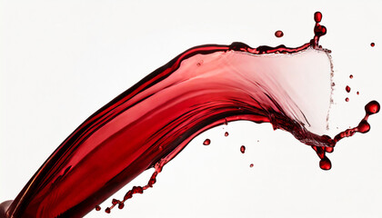 Red wine splash, wine flowing, 3d illustration