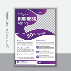 Vector creative modern corporate business flyer, company flyer or digital marketing flyer.