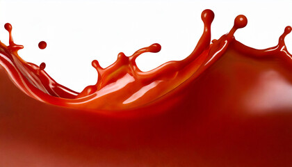 Tomato sauce splash, tomato sauce flowing, 3d illustration