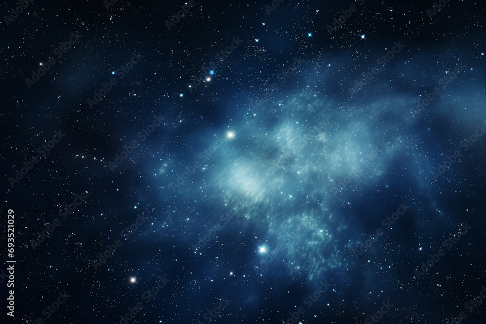 Poster cosmos background with planets space travel and adventures in dark sky generative ai