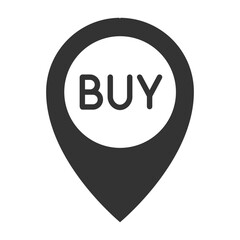 buy vector icon. buy button for black friday sales company. glyph icon for web and ui isolated on white background