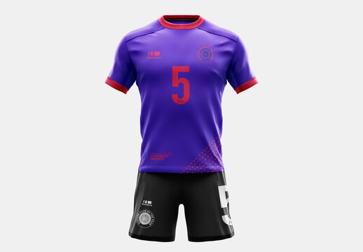 Football Soccer Jersey Uniform Mockup