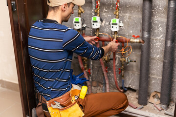 Cropped shot view Manager Technical Industrial Engineer working and control robotics with...