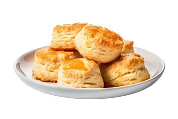 Buttermilk Biscuit Patties Pastries isolated on transparent background
