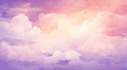 紫の水彩画風の雲