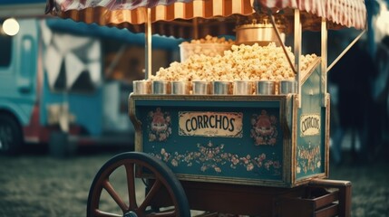 Illustrations of various pop corn images that are unique and look crispy and delicious