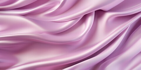 Obraz premium Gentle and lustrous backdrop of swirling, wavy patterns on soft, shiny satin silk material - an abstract textile fabric texture suitable for showcasing products or adding text elements