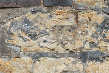 Old stone wall texture background. Close up.