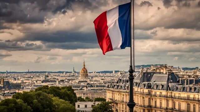 The French Flag From The Invalides In Paris