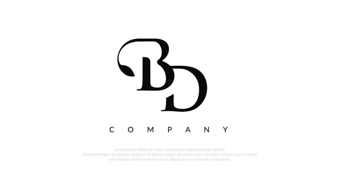 Initial BD Logo Design Vector 