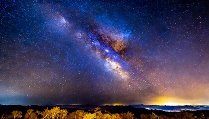 milky way galaxy and starfiled on night sky background