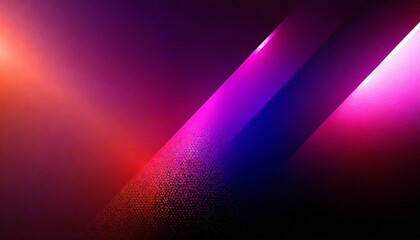 black dark blue purple violet lilac magenta orchid red pink rose orange peach abstract geometric background noise grain color bright light spots flash ray glow metallic neon effect design template