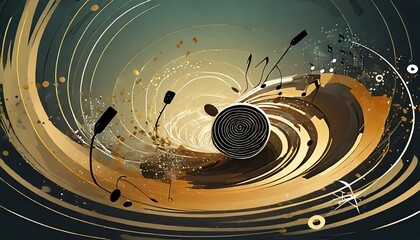 abstract modern music background poster whirlpool generative ai