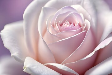 White rose flower, macro shot. Greeting card for St. Valentine's Day, wedding, Mother's Day or Women's Day