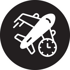 flight time glyph icon