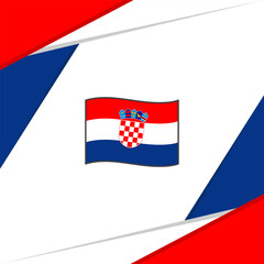 Croatia Flag Abstract Background Design Template. Croatia Independence Day Banner Social Media Post. Croatia