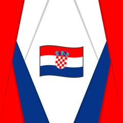 Croatia Flag Abstract Background Design Template. Croatia Independence Day Banner Social Media Post. Croatia Background