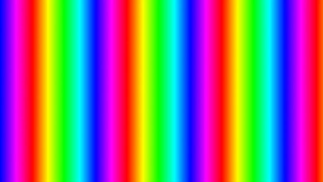 鮮やかな虹色のグラデーションパターン　縦縞