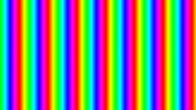 鮮やかな虹色のグラデーションパターン　縦縞