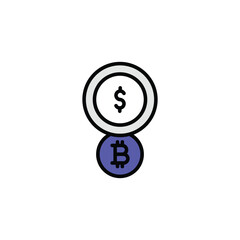 Buy Crypto icon design with white background stock illustration