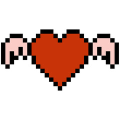 heart Pixel y2k shape trendy element geometric shape illustration icons retro futuristic valentine