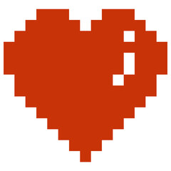 heart Pixel y2k shape trendy element geometric shape illustration icons retro futuristic valentine