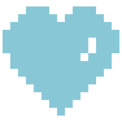 Obraz premium heart Pixel y2k shape trendy element geometric shape illustration icons retro futuristic valentine