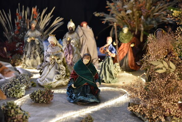 Santons de la crèche à Noël