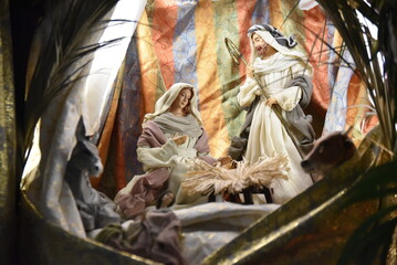 Santons de la crèche à Noël