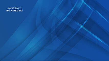 Abstract blue background curve overlap layer