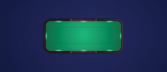 Poker table illustration, top view 