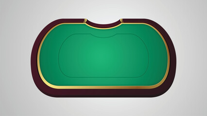 Poker table illustration, top view 