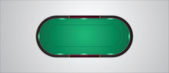 Poker table illustration, top view 