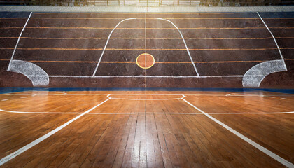 basketball court in the gym