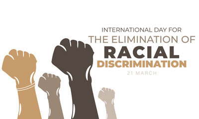 International Day for the Elimination of Racial Discrimination. background, banner, card, poster, template. Vector illustration.