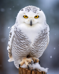 Owl in the Snow - Snow Owl