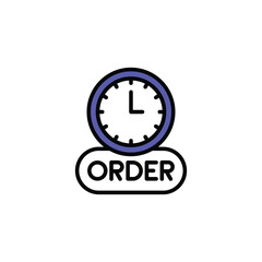 Limited Time icon design with white background stock illustration