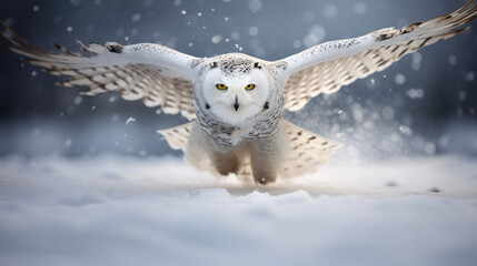 Owl in the Snow - Snow Owl