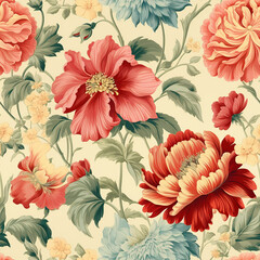 Vintage floral wallpaper