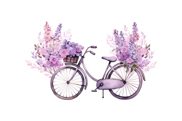 Fototapeta na wymiar Bicycle with flowers. Vector illustration design.