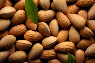 Almonds with Fresh Leaves