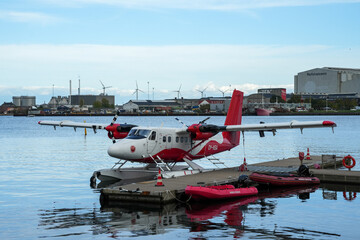 Wasserflugzeug im Hafen von Kopenhagen in Dänemark