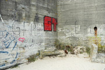 Alte Bunkeranlage am Strand von Skagen in Dänemark