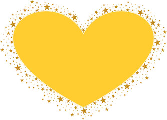 Yellow Gold Love with gold Sparkling glitter Stars Vector clipart icon #9