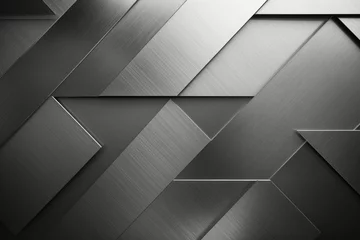 Fotobehang geometric abstract metal texture background © Werckmeister