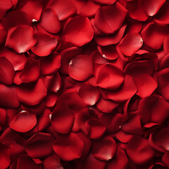 Background of red rose petals. Texture of rose petals.