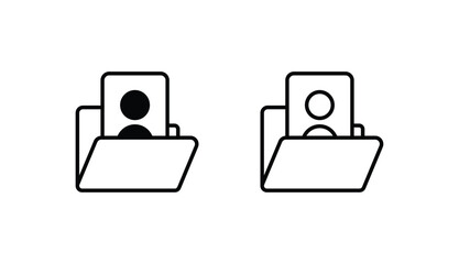 Portfolio icon design with white background stock illustration