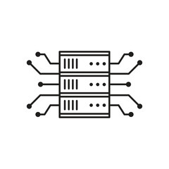 Central server icon. isolated on white background. vector illustration